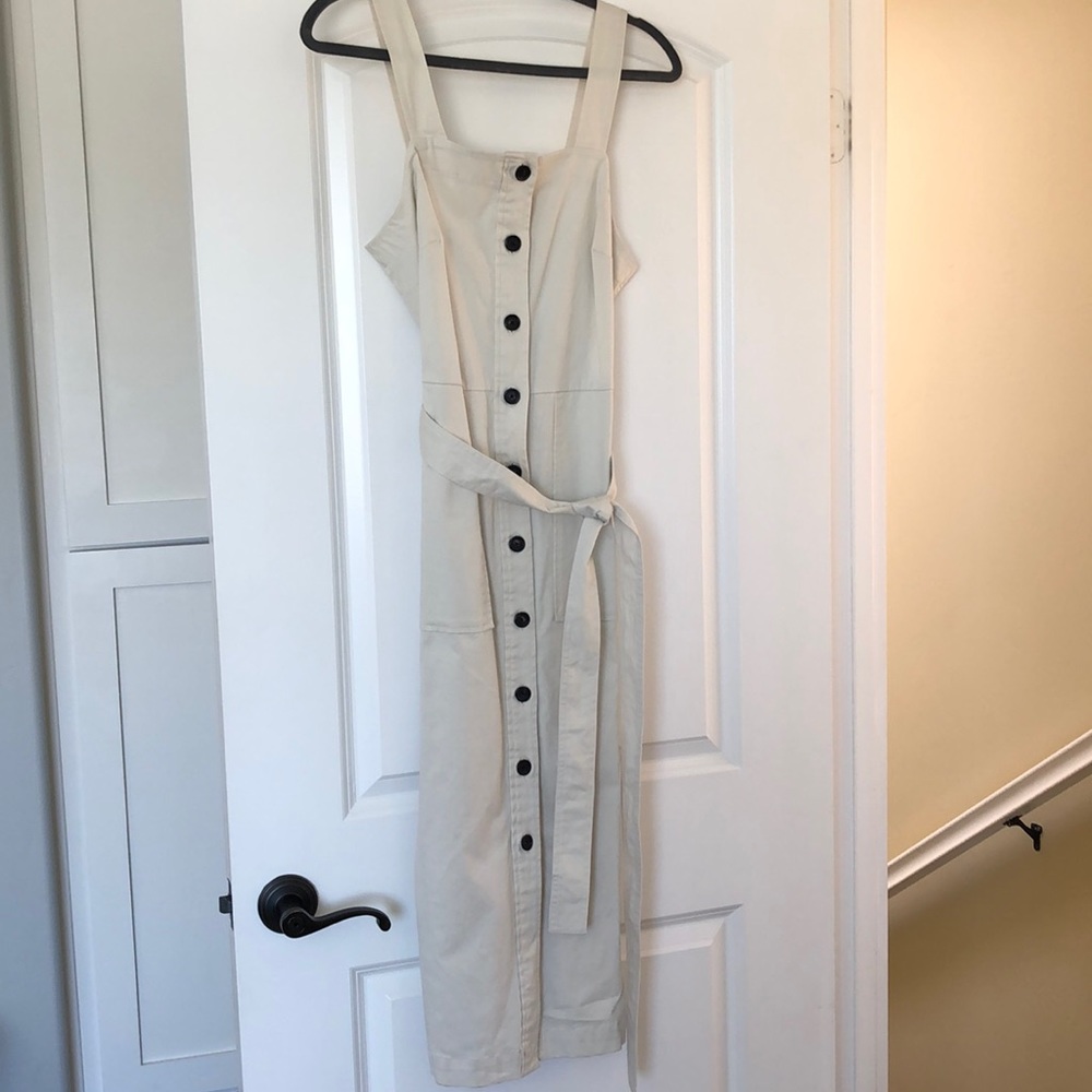 Cream buttoned dress